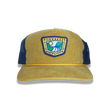 Load image into Gallery viewer, "Kishwaukee" corduroy mesh hat (tan/navy)