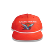 Load image into Gallery viewer, "Swallow Your Pride" Embroidered Umpqua Snapback (Red/White) - Silky Screens