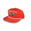 Load image into Gallery viewer, "Swallow Your Pride" Embroidered Umpqua Snapback (Red/White) - Silky Screens