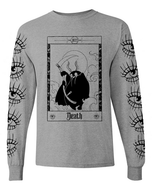 Cryptid Tarot – Death-Mothman Long Sleeve Shirt: Preorder