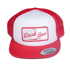 "Drink Beer" trucker hat - Silky Screens
