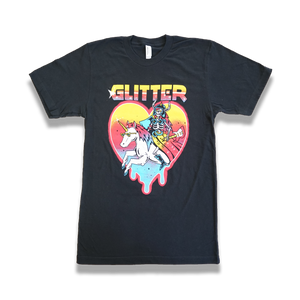 "Glitter Band" t-shirt (Black) - Silky Screens