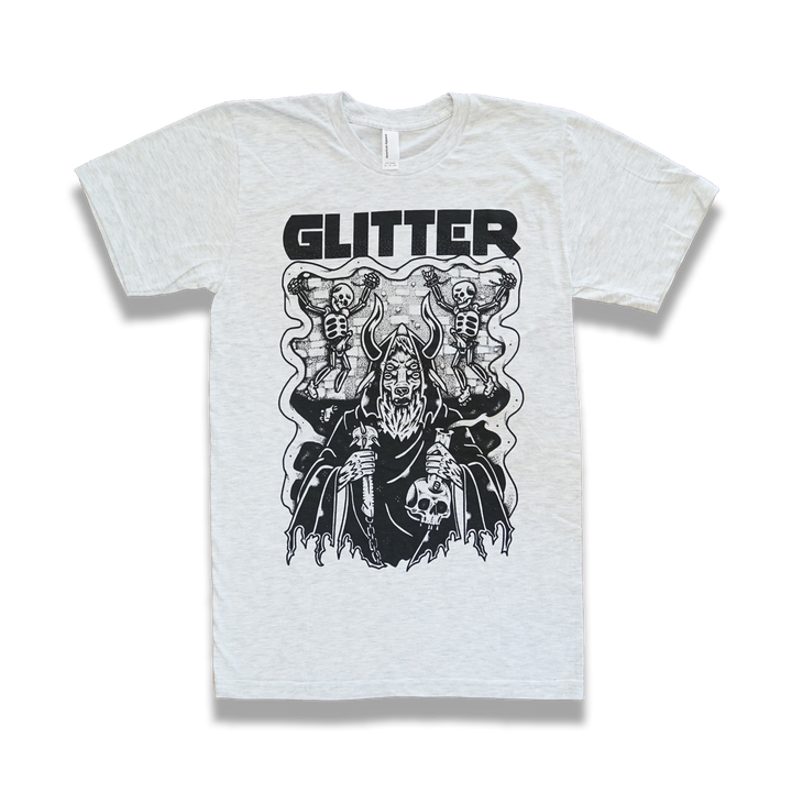 "Glitter Band" t-shirt (Heather Grey) - Silky Screens