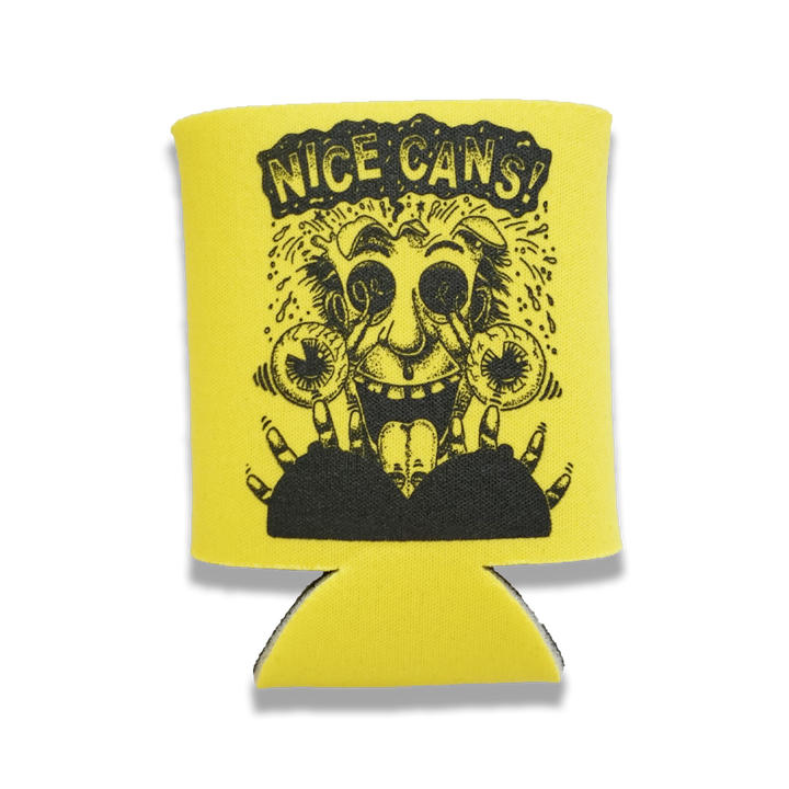 "Nice Cans!" coozie (Yellow) - Silky Screens