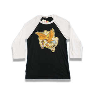 "Party Eagle" baseball t-shirt - Silky Screens