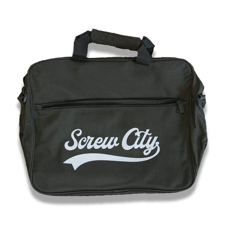 "Screw City" laptop bag (Green)