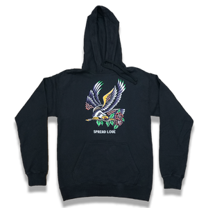 "Spread Love" hoodie (Black) - Silky Screens