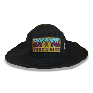 "Take a hike" Ultralight Booney hat (Black)